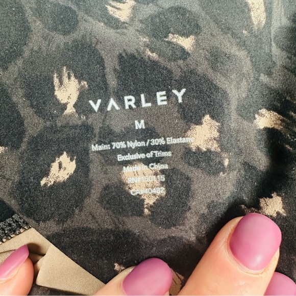 Varley Montero Leggings Cropped Molten Leopard Animal Print Women's Size M Soft - Picture 4 of 10